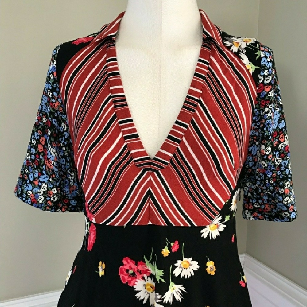Free People | Mix It Up Printed Mini Dress - Picture 8 of 8
